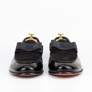 BowTie Black Men's Genuine Leather Loafer